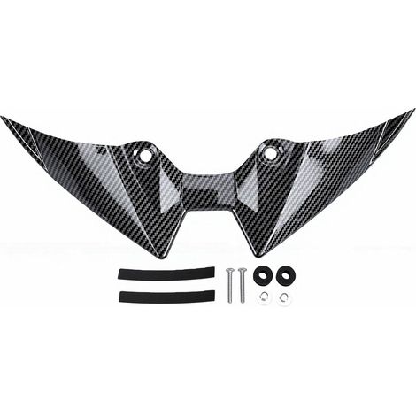 Winglet de Carénage Aérodynamique de Lèvre Avant, Couvercle de Pare-Chocs Avant de Moto, avec Carénage en Bec D'oiseau pour Z900 Z 900SE 2025 Up (Style Fibre de Carbone) (1/5)