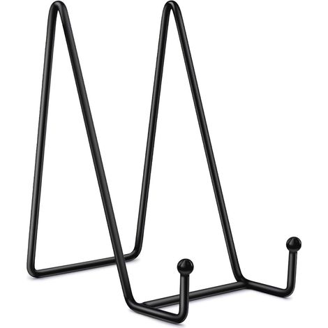 Supporti per piatti da 6 pollici per esposizione - 2 supporti per piatti in ferro nero, cavalletto per piatti, supporto per foto, piatti e stoviglie in metallo.