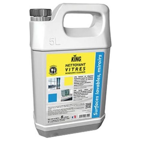 Nettoyant Vitres Professionnel SICO King Eco Pret a l'Emploi - Sans Traces - Miroirs & Surfaces - eco-Recharge 5L