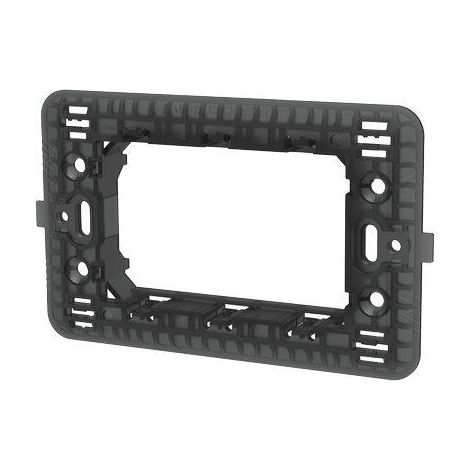 SUPPORTO FRUTTI ABM - PC NERO POSTI 3- 8 pezzi