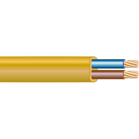 Cable eléctrico de altavoz plano 2x0.75mm euro dorado/mts