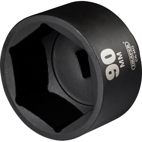 Draper 90mm (3.54 inch) HI-TORQ Impact Socket, 1" Square Drive, Standard Length, 6-Point Design (1/2)