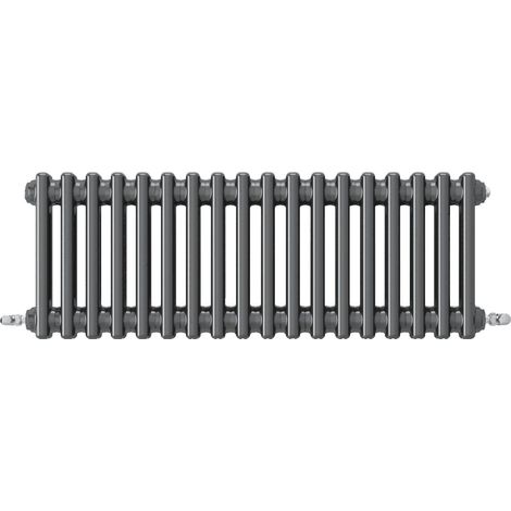 Acezanble Horizontal Traditional Cast Iron Style Radiator 300x830mm 2 Column Anthracite