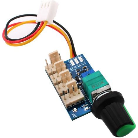 Contrôleur de vitesse de ventilateur PWM DC 0-12V 4pin 4 canaux pour Châssis D'Ordinateur PC(Avec bornes pré-câblées) (1/5)