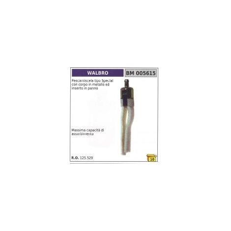 Pescamiscela tipo Special WALBRO corpo in metallo inserto in panno 125.529