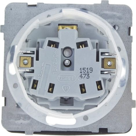 Karo Spritzwassergeschützte Steckdose mit/mit IP44-Abdeckung weiß GPH-1SZ/m/00/w