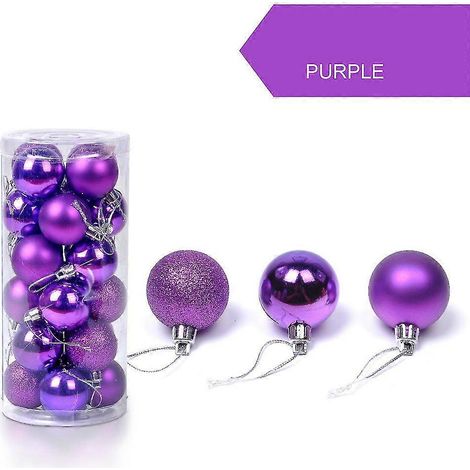 Adorno navideño de 30 mm para árbol de Navidad, bola colgante para colgar en el hogar y para fiestas. (1/2)