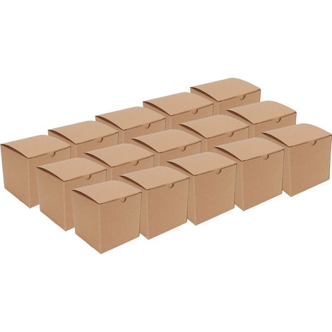 Lot de 15 boîtes cadeaux pour demoiselles d'honneur, boîtes cadeaux en papier kraft à décorer soi-même pour le témoin, boîtes cadeaux recyclables avec rubans, boîtes cadeaux pour fêtes (1/5)