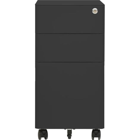 Maison Exclusive - Armario archivador móvil acero antracita 30x45