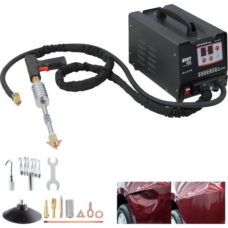 Kit Soudeuse par Points pour Réparation de Carrosserie, avec Marteau à Inertie et Arracheur de Bosses, Usage Professionnel (1/5)