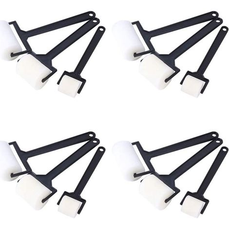 Set di 12 rulli per pittura e spugna, perfetti per le attività creative dei bambini.