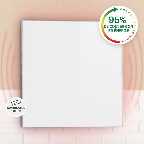 Klarstein – Radiateur infrarouge mural 600W – Panneau chauffant extra plat – Protection IP24 – Économie d'énergie – Installation facile (1/10)