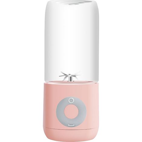 Blender portable électrique 500 ml, mixeur compact de jus et smoothies rose (1/4)
