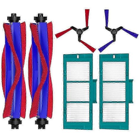 Lot de 6 filtres de rechange pour brosse latérale principale, compatibles avec l'aspirateur robot Spot+Scrub AI (accessoires KF). WHBYV (1/4)