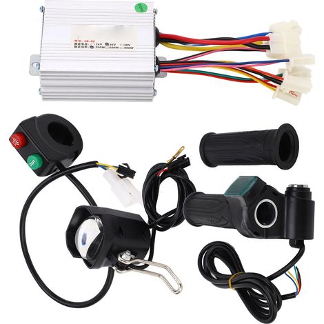 Kit de conversion pour vélo électrique 36V 350W avec dissipateur thermique, interrupteur de phare et kit de contrôleur de moteur pour vélo électrique. (1/5)