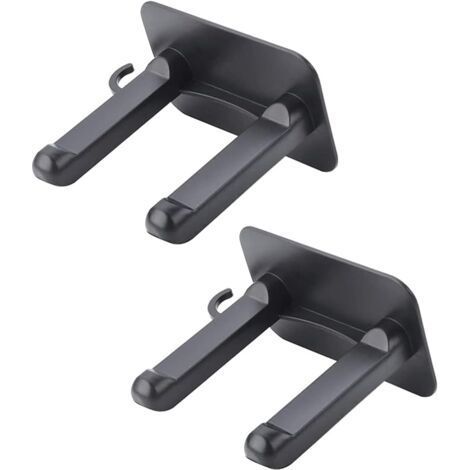 2Pcs Wall Mounted Adhesive Hair Dryer Holder, No Drilling, Multi-Functional Hair Dryer Holder for Bathroom, Hotel, Hair Salon (1/5)