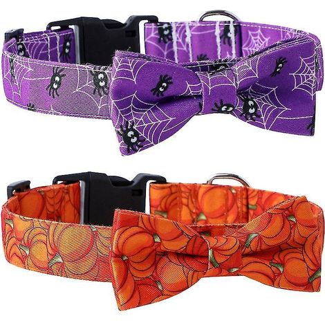 Lot de 2 colliers pour chien d'Halloween, cadeaux d'Halloween (1/3)