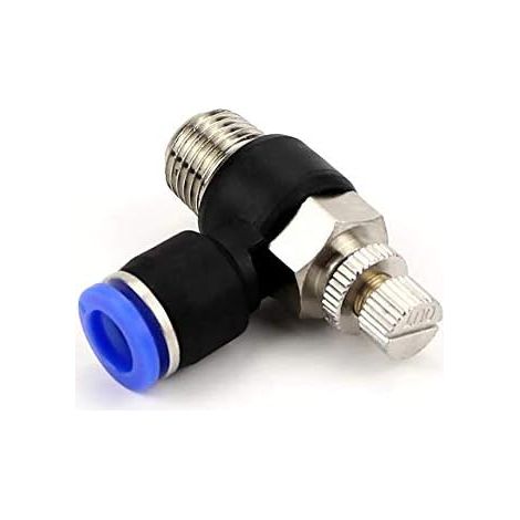 Rückschlagventil mit Absperrklappe – 1 Stück – Messing und Polyamid – 1/4"-Gewinde für 6-mm-Schlauch – Druckluft (1/5)