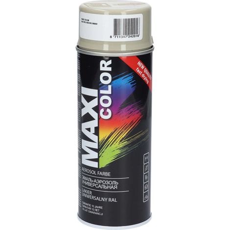 BARNIZ ACRÍLICO 400ml BEIGE RAL7032 SEMIBRILLANTE MAXI COLOR MOTIP (1/5)