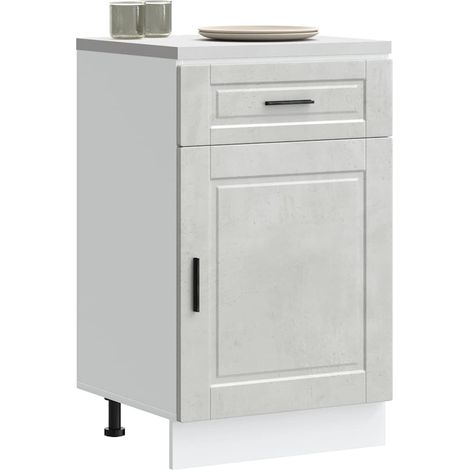 vidaXL Kitchen Base Cabinet "Porto" Concrete Grey Engineered Wood