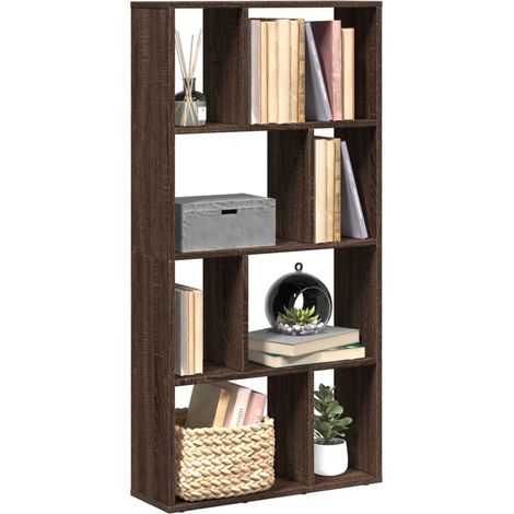 Bookcase Brown Oak 60x20x120 cm Engineered Wood vidaXL