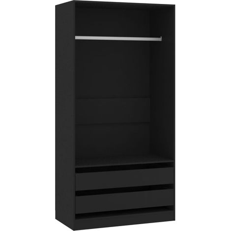 Maison Exclusive - Armadio Nero 100x50x200 cm in Legno Multistrato