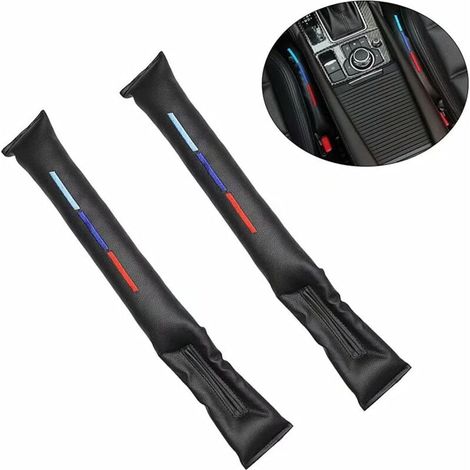 Bouchon de Siège de Voiture, 2 pièces Siège de Voiture Gap Filler Pad, Les Remplisseurs Despace De Siège De Voiture pour BMW (Noir)