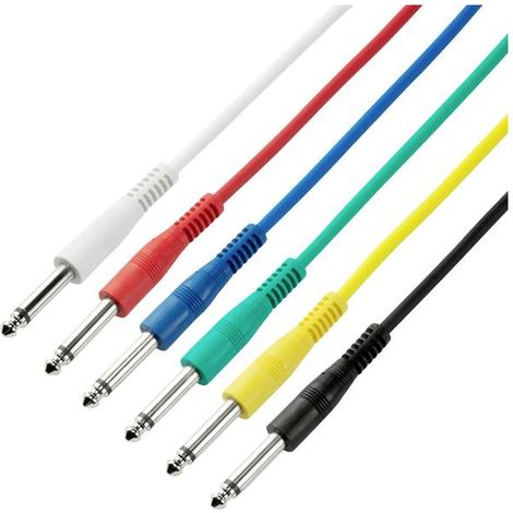 Set di 6 cavi jack mono da 6,3 mm da 0,15 m Adam K3ipp0015set