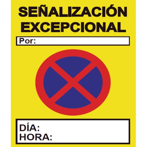 Señales Viales PVC Señalización Excepcional 500 x 700 mm SEKURECO