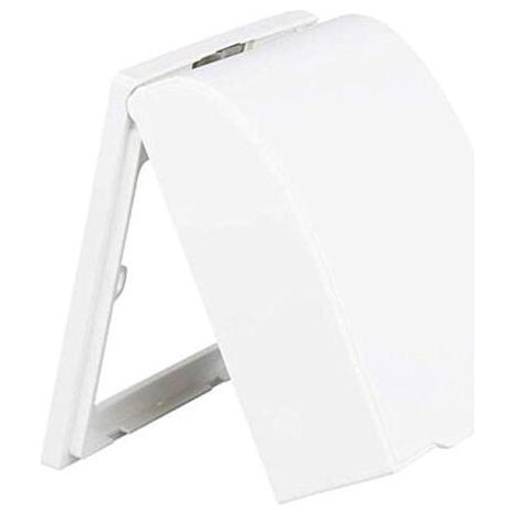 Aiperq Boîtier étanche en plastique pour interrupteur mural, sonnette de porte, couvercle rabattable pour la maison (blanc) (1/4)