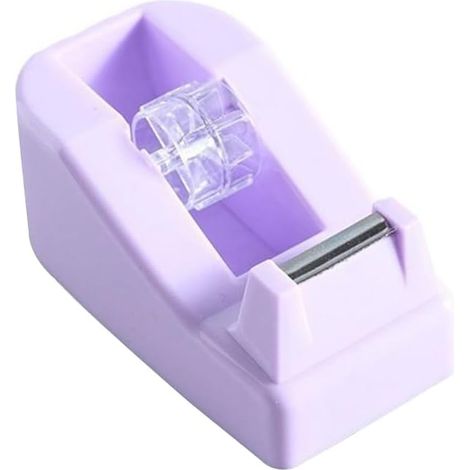 Clear Tape Dispenser Refillable 18x20mm Clear Tape Dispenser for School Home Office (Purple) (1/5)