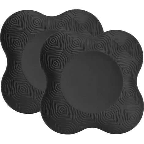 2 Yoga-Knieschoner 7,9 x 7,9 / 20 x 20 cm, rutschfeste Schaumstoff-Yoga-Knieschoner, bequemes Yoga-Stützkissen, Sport-Balance-Kissen zum Schutz von Knie, Knöchel, Ellbogen, Hand (schwarz) (1/5)