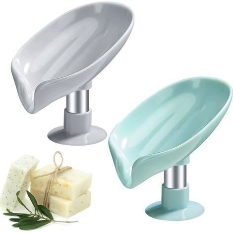 Porte Savon - Feuille - Ventouse - ABS - 2pcs (1/4)