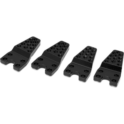 4 amortisseurs en aluminium pour SCX10 1/10 RC Crawler, supports de suspension noirs, pièces de rechange RC (1/5)