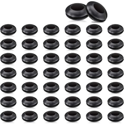 Lot de 50 joints de barboteur, anneaux de couvercle pour bocaux Mason, pailles, barboteur, bière, vin, couvercle de cuve de fermentation en plastique, diamètre extérieur 1,59 cm et diamètre intérieur (1/5)