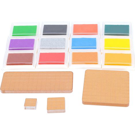 Kit de tampons encreurs pour bricolage, blocs acryliques transparents à angles arrondis, accessoires de fabrication manuelle (1/5)