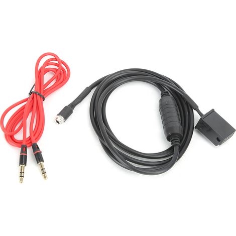 Cable adaptador AUX para coche compatible con BMW Z4 E85, X3 E83, X5 E53, 5 E39/E60/E61, 6 E63/E64 - Conexión jack hembra de 3,5 mm (1/5)
