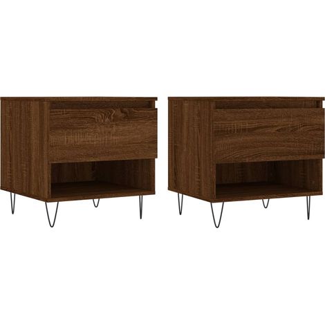 Maison Exclusive - Couchtische 2 Stk. Braun Eichen-Optik 50x46x50