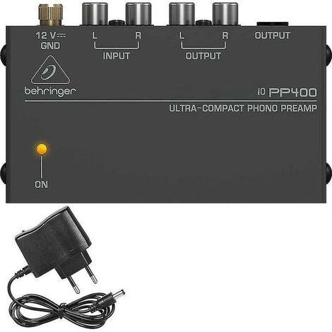 Ctmw Phono Turntable Preamp - Mini préamplificateur de phonographe stéréo audio électronique avec entrée RCA, sortie RCA et fonctionnement à faible bruit alimenté par 12 volts (1/5)