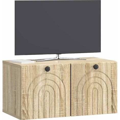 Maison Exclusive - Wandmontierter TV-Schrank Sonoma-Eiche 59,5 x