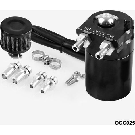 Bidon d'huile de 300 ml pour modification automobile, avec filtre à air et évent, noir