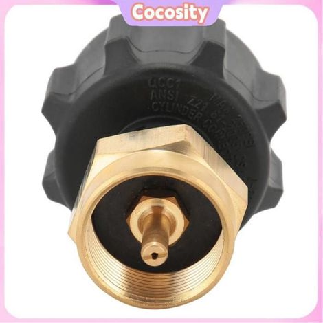 Adaptateur De Recharge Propane - Raccord QCC1 Vers Valve 1 LB - Pour Bouteilles Cylindriques De Gril - Pression 25-250 Psi - Laiton - 1 Pièce (1/5)