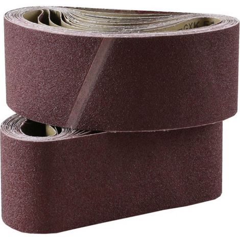 Bande abrasive marron en oxyde d'aluminium, anneau de ponçage, bande de remplacement pour ponceuse polisseuse, grain 80.