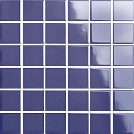Mosaïque de grès cérame PICCOLO VELVET 5x5cm (finition brillante) -  Spectrum blue - -  337 - Spectrum blue - boîte de 0.93 m2