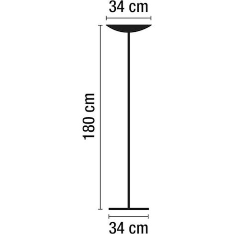 Lampadaire Led intégrée Oria - Unilux - 44,6 W - Noir/Bois (1/5)