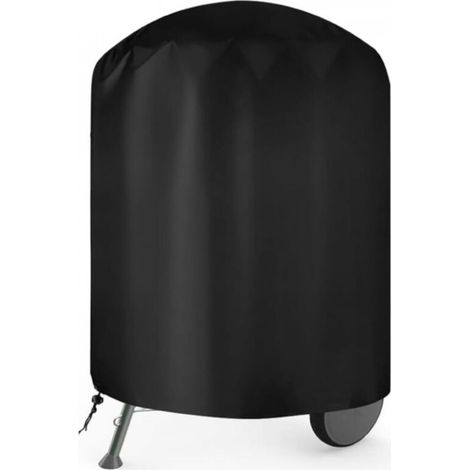 Housse Barbecue Exterieur,Bache de Protection Exterieur Ø 76 x 91 cm, Housse plancha Exterieur Tissu Oxford 210D, imperméable, Anti-poussière et Anti-UV, Housses Barbecue pour Rond,Noir (1/5)