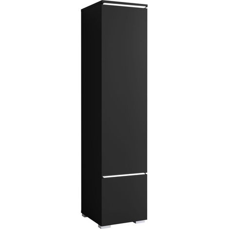 Estantería Mirfivo 108, Grafito, Aglomerado laminado, 132x30x33cm, Número de puertas: 0, Número de cajones: 0, LED (1/5)