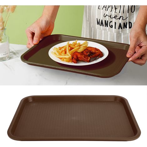 2 Plateaux Repas Épais Antidérapants pour Restaurant, Cafétéria et Fast-Food - Plateau de Service Pratique (1/5)