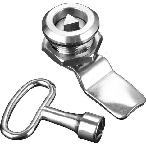 CSPARKV Verrou de boîte aux lettres clef triangle de compteur électrique à gaz avec clé triangulaire, serrure à came filetée, Boite pour boîte aux lettres, armoire, tiroir, meubles (1/4)