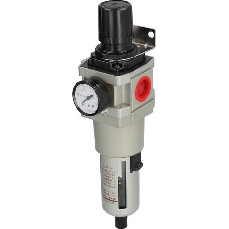 Séparateur d'eau et d'huile avec purge automatique et manomètre pour air comprimé G3/8